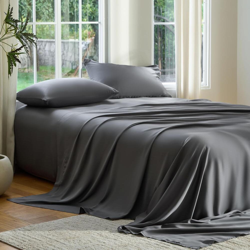 NWT Sijo DOZ Bamboo Sheet Set 4 Piece - 2 Sheets 2 Pillowcases Storm King
